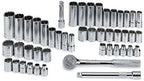 SK Professional Tools 94547 47 -Piece 3/8 in. Drive 12-Point STD/Deep Metric Socket Set - Chrome Socket Set with Super Chrome Finish | Set of 47 Sockets Made in USA