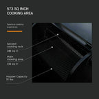 Pellet BBQ Grill 8 in 1 Grill Smoker Outdoor 600sq in CooArea