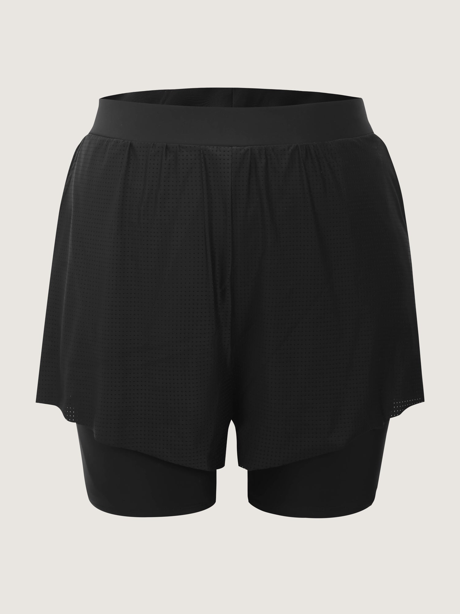 Full-Hip Coverage Pockets Spliced Swim Bottoms