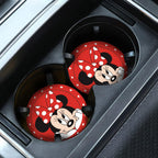 Car Cup Holder Coaster 2PCS Cute Car Coasters for Minnie Mouse 2.75" Car Interior Cup Holder Insert Coaster Funny Car Decoration Women Gifts from FLYEEGO