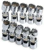 S K Hand Tools SKT3911 10 Piece 3/8" Drive 12 Point Metric Flex Socket Set