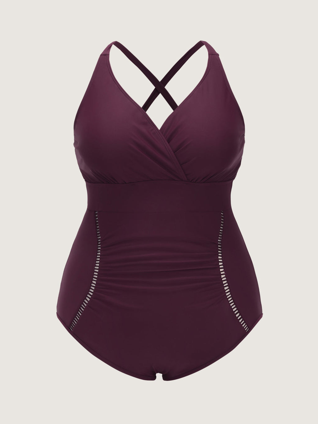 Tummy-Control Side Panel One-Piece Swimsuit