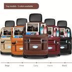 Upgrade Your Car With This Luxury Leather StoraBag And Tray - Perfect For Kids' Snacks And Toys!