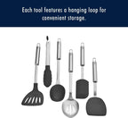HENCKELS Cooking Tools 6-PC Kitchen Gadgets Sets with Spatula, Tongs, Cooking Spoon, 18/10 STAINLESS STEEL