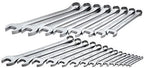 S K Hand Tools SKT86043 23 Piece SuperKrome Fractional Combination Wrench Set