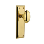 York Plate Double Dummy Homestead Door Knob in Unlacquered Brass