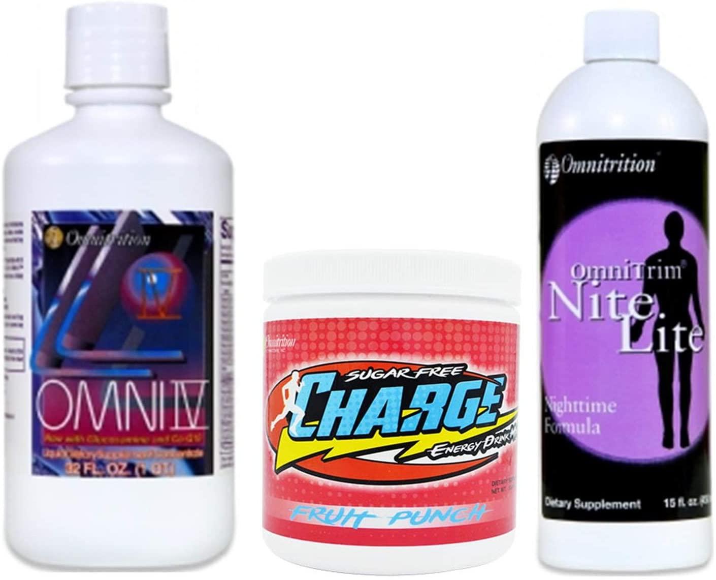 Omnitrition Bundle *Trio* (Includes: Omni IV w/Glucosamine, Omni Sugar Free Fruit Punch Charge and OmniTrim Nite Lite)
