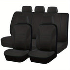 Upgrade Your Car with 9pcs Set of Universal Seat Covers: Airbag Safe, Five Seats, Black, Gray, Pink, Blue &amp; Red!