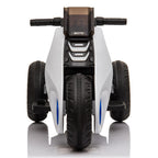 6V Kids Ride On Motorcycle Car Battery Powered 3 Wheels Bicycle Electric Toy, Double Drive Ride On Toys Motorized Cars for Kids, Christmas Gifts Car for Boys Girls 2-6 to Ride on Park, White, Q6874