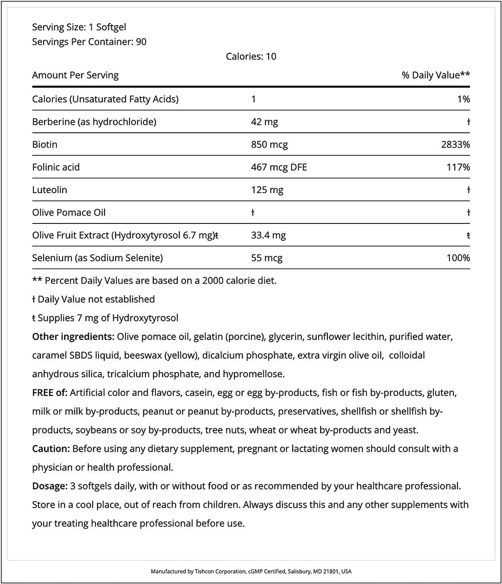 BrainGain 8 btl Package, Formula of Luteolin & Key Ingredients in Olive Pomace Oil with EVOO. Helps Support The Body in Reducing Oxidative Stress & Inflammation While Increasing Cognitive Function
