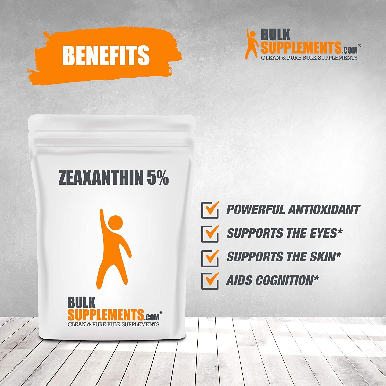 BulkSupplements.com Zeaxanthin 5% Powder - Antioxidants Supplement - Eye Vitamins for Vision - Eye Supplements - Eye Vitamin (5 Kilograms - 11 lbs)
