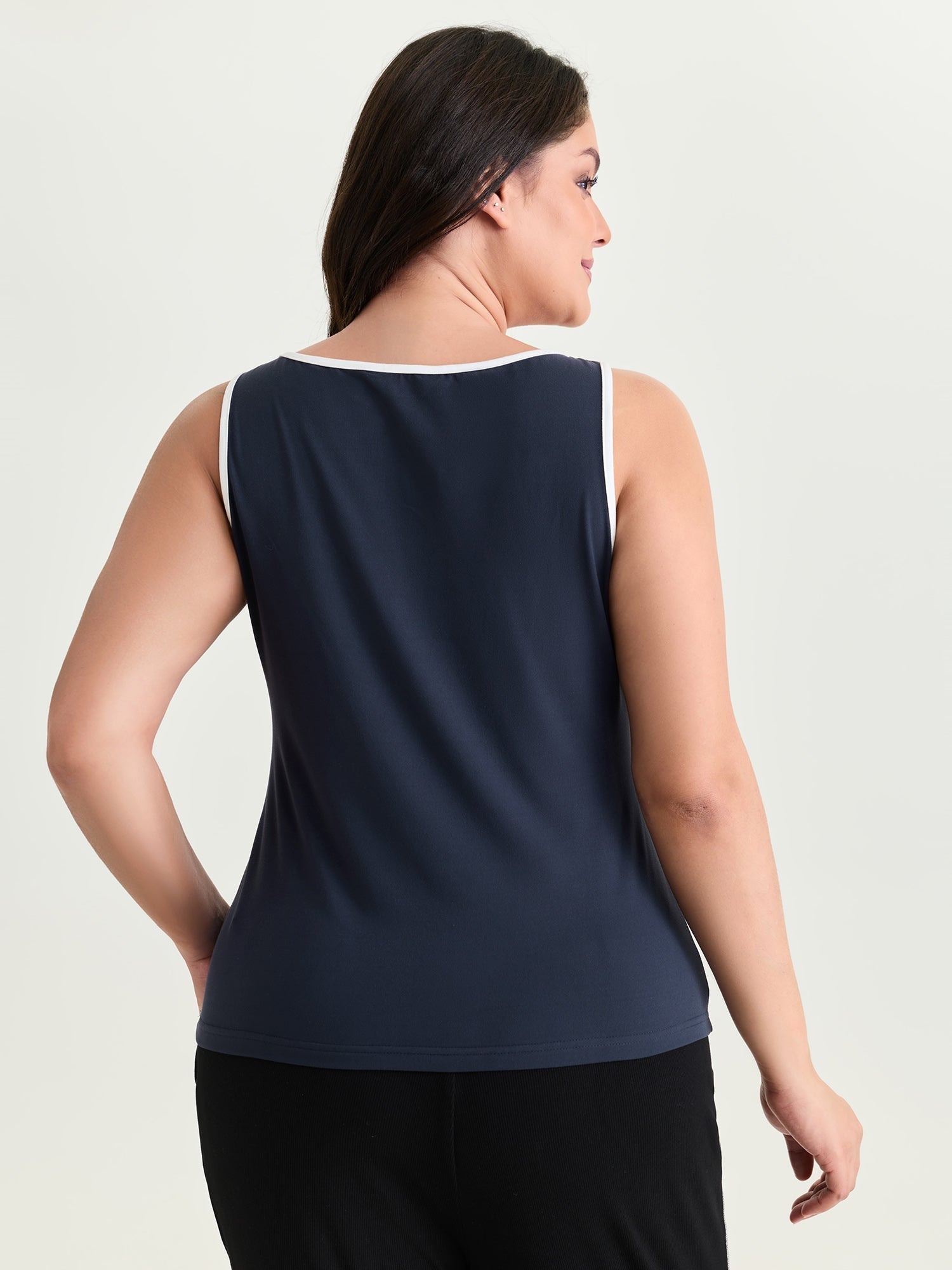 Stretchy Color Contrast Tank Top