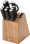 KitchenAid Classic 12-Piece Block Set with Built-in Knife Sharpener, Natural