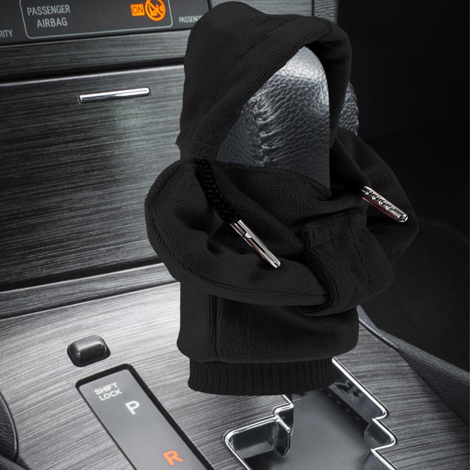 ZHSMS Gear Shift Cover, Universal Shift Knob Cover, Funny Sweater Hoodie for Gearshift, 4.7 Inch Car Shifter Stick Protector Decoration(Black Pink White)