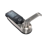 Zinc Silver Smart Lock Entry Door Lever with Hybrid Biometric Technology