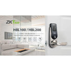 Zinc Silver Smart Lock Entry Door Lever with Hybrid Biometric Technology