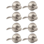 Accent Satin Nickel PassaHall/Closet Door Lever (8-Pack)