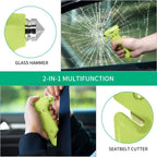 MOTORBUDDY 2-Pack Car Safety Hammer, Auto Emergency Escape Hammer with Window Breaker and Seat Belt Cutter, Emergency Escape Tool for Car Accidents, Glow in The Dark
