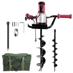 JACKCHEN Electric Post-Hole Digger with StoraBag, Earth Auger Drill, 6-Inch with 4-inch Auger Bit Earth Auger with Carry Bag