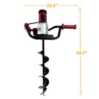 JACKCHEN Electric Post-Hole Digger with StoraBag, Earth Auger Drill, 6-Inch with 4-inch Auger Bit Earth Auger with Carry Bag