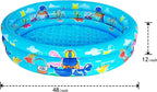3 rings kiddie pool for toddler, 48”x12”, kids swimming pool, inflatable baby ball pit pool, small infant pool (blue)