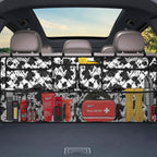 Femuar Car Trunk Organizer,Large Capacity Backseat Trunk Organizer(42"*18"),Collapsible Car Storage Bag with 8 Pocekt,Car Organizer for SUV/MPV/Truck - Cow print