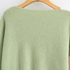 patchwork crop knitted sweater