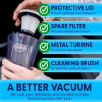 ThisWorx Car Vacuum Cleaner - Car Accessories - Small 12V High Power Handheld Portable Car Vacuum w/Attachments, 16 Ft Cord &amp; Bag - Detailing Kit Essentials for Travel, RV Camper