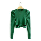 fashion puff sleeve sweater