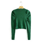 fashion puff sleeve sweater
