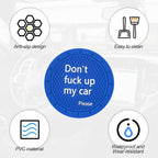 8sanlione 2 Pack Car Cup Holder Coasters, 2.75 Inch Non-Slip PVC Insert Cup Coaster, Anti-Scratch Auto Cup Mats for Women Men, Vehicle Interior Accessories Universal for Car, SUV, Truck (D Blue/2PCS)