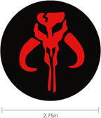 Car Coasters for Mandalorian Warriors Skull 2PCS 2.75" Car Cup Holder Coasters for Star Wars Red Mandalorian Logo Car Cup Holder Insert Coasters by FLYEEGO
