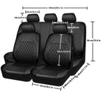 Upgrade Your Car Interior With 9Pcs/Set Quilted Leather Thread Pressing Seat Covers - Airbag Compatible &amp; Breathable!