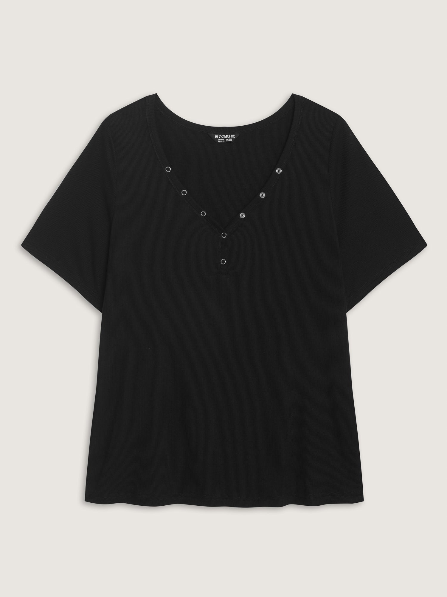 Supersoft Metal Studs Neckline T-Shirt