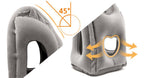 Comfy Inflatable Travel Pillow: Neck &amp; Lumbar Support For Airplane, Car, RV &amp;   - Folds Easily Into Bag!