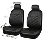 2pcs Car Front Seat Faux Leather Car Seat Covers, Car Seat Protector Covers, Removable Headrest Washable Car Seat Cover For Car, SUV, Van, Sedan