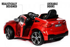 Ride on car BMW 6 GT 12V powered toy For Kids with Remote Control Leather Seat LED lights - Red