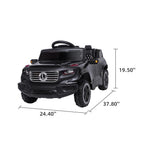 Electric Cars for Boys Girls Christmas Gifts, 6V Power Wheels for Kids Toddler 2-5, Battery-Powered Ride On Truck Car RC Toy, Safe Ride On Toys for Christmas Gifts, 3 Speeds, LED Lights, Black, Q6862