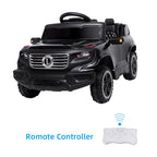 Electric Cars for Boys Girls Christmas Gifts, 6V Power Wheels for Kids Toddler 2-5, Battery-Powered Ride On Truck Car RC Toy, Safe Ride On Toys for Christmas Gifts, 3 Speeds, LED Lights, Black, Q6862