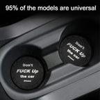 8sanlione Car Cup Coaster, 4Pcs 2.75 Inch Auto Cup Holder Insert Coasters, Non-Slip Waterproof Embedded Drink Mat, Automotive Interior Accessories for Men and Women (A Black/4PCS)