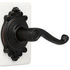 Flair Aged Bronze PassaHall/Closet Door Lever with Brookshire Trim