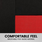 BDK PolyPro Car Seat Covers Full Set in Red on Black – Front and Rear Split Bench Seat Covers, Easy to Install, Accessories for Auto Trucks Van SUV
