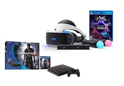 PlayStation VR Launch Bundle 2 Items:VR Launch Bundle,PlayStation 4 Slim 500GB Console - Uncharted 4