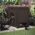 Suncast 125' Aquawinder Auto Rewind Water Powered Yard Hose Reel, Java (2 Pack) NO250104