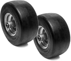 2PK Flat Free Tire Assemblies for Hustler 13x6.50-6 X One Super Z 604898 789537