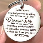1pc Keychain For Women Men Awareness Gift Friend Inspirational Stay Strong Gift