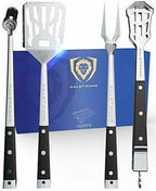 4-Piece Professional BBQ Pit Grill Set-Premium High-Carbon  Steel