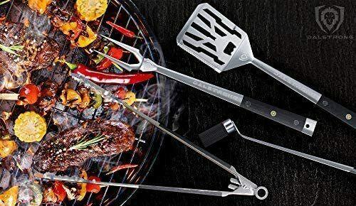 4-Piece Professional BBQ Pit Grill Set-Premium High-Carbon  Steel