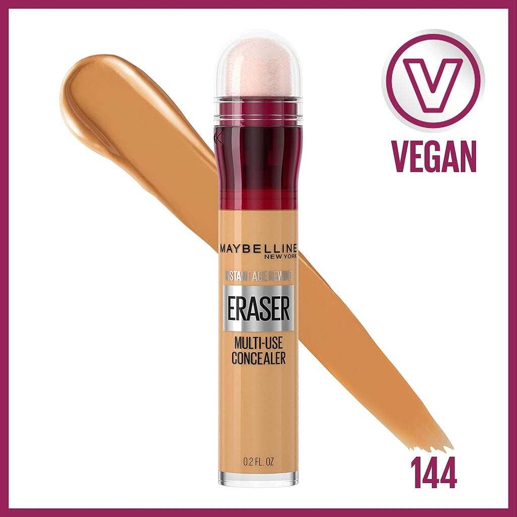 Maybelline Instant Age Rewind Eraser Dark Circles Treatment Multi-Use Concealer, 144, 1 Count (Packaging May Vary)