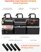 Oasser Car Storage Organizer Version, Hanging Trunk Organizer with 10 Different Functional Storage Bags, Car Trunk Organizer for SUV Truck MPV VAN